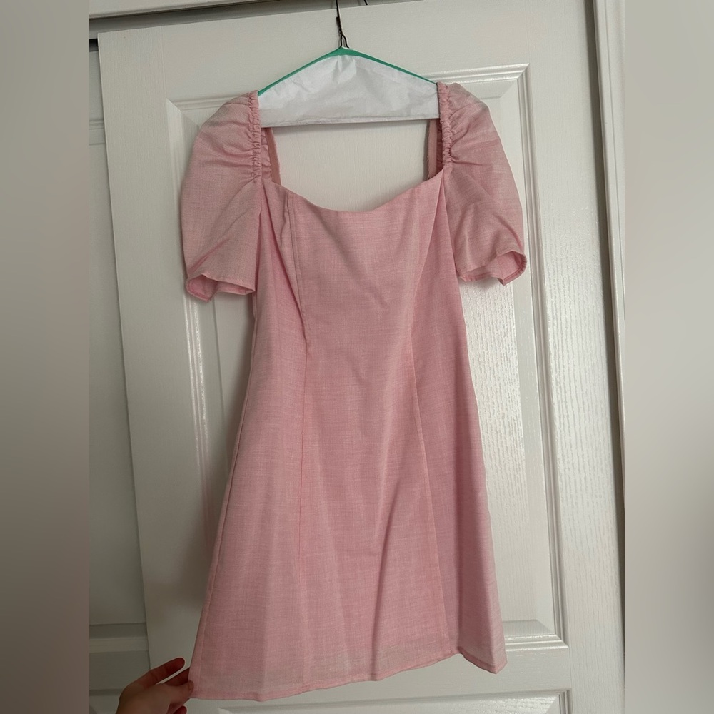 Lovers and Friends pink dress with low back